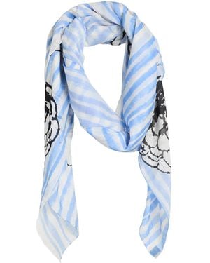 Daphine Azure Scarf Cotton, Silk - Blue