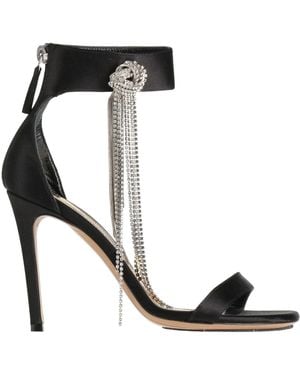 Alexandre Vauthier Sandals Textile Fibers, Leather - Black