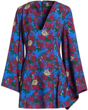 ALESSANDRO ENRIQUEZ Mini Dress Polyester, Elastane - Blue