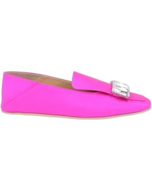Sergio Rossi Fuchsia Loafers Textile Fibers - Purple