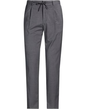 Paoloni Charcoal Trousers Wool, Elastane - Grey