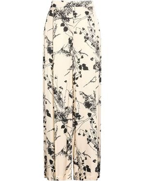 Semicouture Ivory Trousers Viscose, Acetate, Polyester - Natural