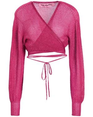 Pink Memories Wrap Cardigans Viscose, Polyamide, Metallic Fibre - Pink