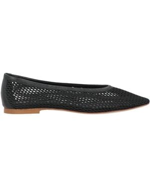 Fabio Rusconi Ballet Flats Textile Fibers, Leather - Black