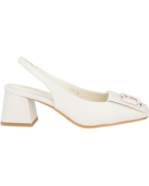 Laura Biagiotti Ivory Pumps Textile Fibers - Natural