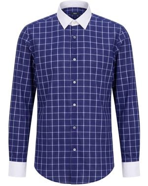 BOSS Shirt Cotton - Blue