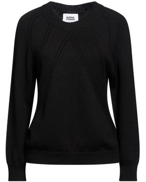 Alpha Studio Jumper Merino Wool - Black