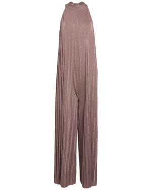 SOLOTRE Jumpsuit Viscose, Polyamide, Metallic Polyester, Elastane - Purple