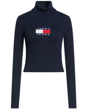 Tommy Hilfiger Turtleneck Polyester, Wool - Blue