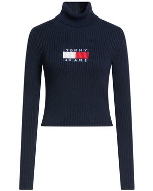 Tommy Hilfiger Turtleneck Polyester, Wool - Blue