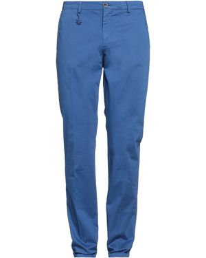 Manuel Ritz Trousers Cotton, Elastane - Blue