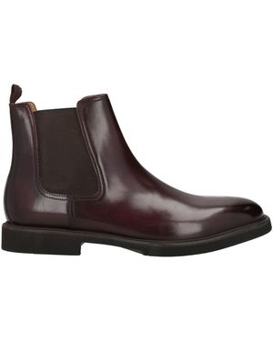 Calpierre Burgundy Ankle Boots Leather - Brown