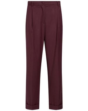 Kocca Plum Pants Polyester, Viscose, Elastane - Purple