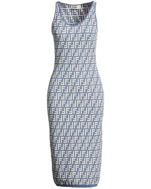 Fendi Midi Dress Cotton, Polyamide, Elastane - Blue