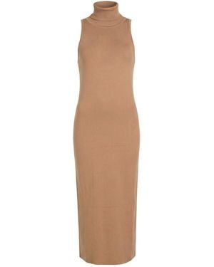 Carla G Midi Dress Viscose, Polyamide, Polyester - Natural