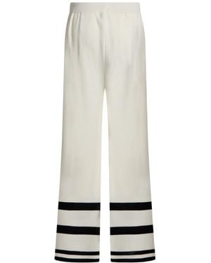 Denny Rose Ivory Pants Acrylic, Polyester - White