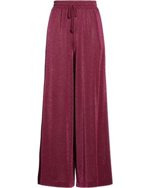 Dixie Burgundy Pants Viscose, Metallic Fiber, Polyamide, Elastane - Red