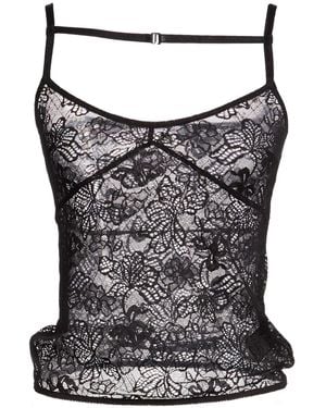 Patrizia Pepe Top Polyamide, Elastane - Black