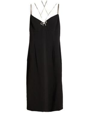Clips Midi Dress Viscose, Polyester, Elastane - Black