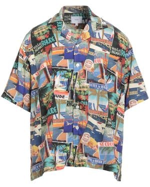Rhude Shirt Silk - Blue