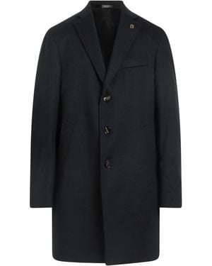 BRERAS Milano Wool-Blend Single-Breasted Coat - Blue