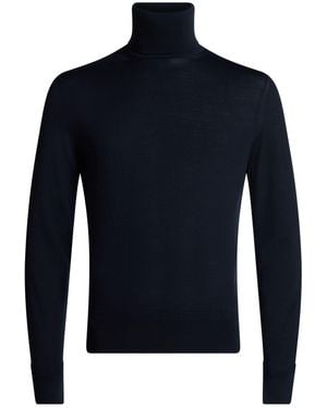 Tom Ford Midnight Turtleneck Wool - Blue