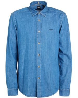 BOSS Denim Shirt Organic Cotton - Blue