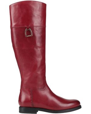 La Martina Burgundy Boot Cowhide - Red