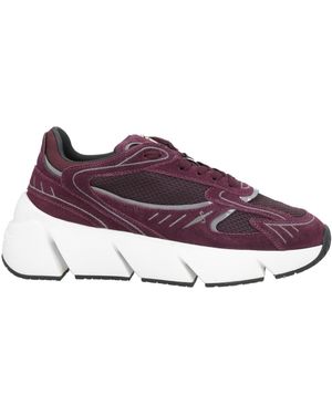 Cesare Paciotti Sneakers Leather, Textile Fibers - Purple