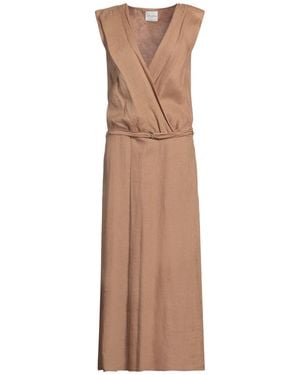 Ballantyne Maxi Dress Linen - Brown