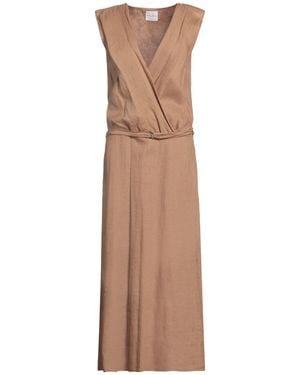 Ballantyne Maxi Dress Linen - Brown