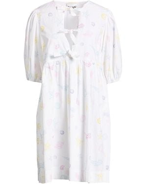 Ganni Mini Dresses - White