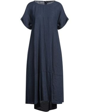 Rossopuro Midi Dress Linen - Blue