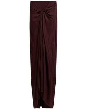 Dries Van Noten Plum Maxi Skirt Viscose - Purple