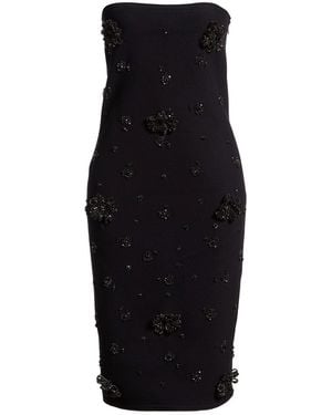 N°21 Midnight Midi Dress Virgin Wool, Polyamide, Acetate, Silk, Glass - Black