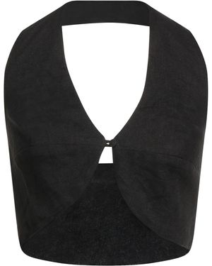 ACTUALEE Tailored Vest - Black
