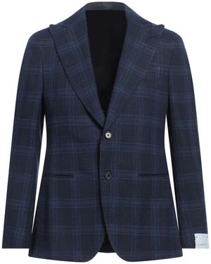Caruso Blazer Wool, Silk, Linen - Blue