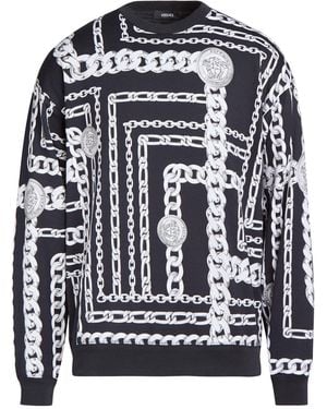 Versace Charcoal Sweatshirt Cotton, Elastane - Black
