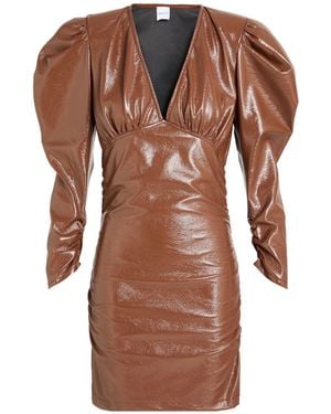 MARSĒM Mini Dress Polyester, Elastane - Brown