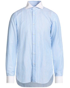 Barba Napoli Azure Shirt Cotton, Linen - Blue