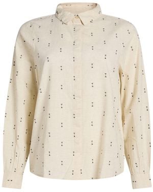 Ichi Shirt Cotton, Linen, Polyester - White