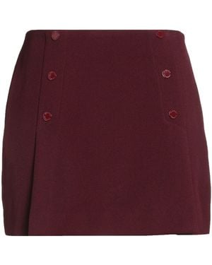 Sandro Burgundy Mini Skirt Polyester, Virgin Wool - Purple