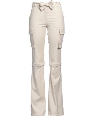 ANDREADAMO Ivory Pants Polyester, Viscose, Elastane - White