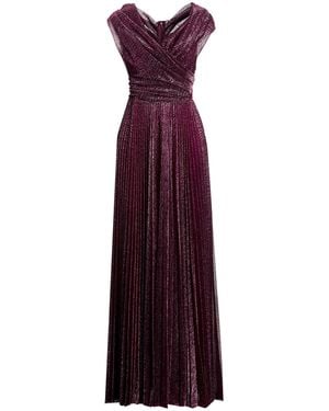 Talbot Runhof Fuchsia Maxi Dress Polyester, Metal Fiber - Purple