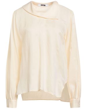 Grifoni Cream Top Cupro, Viscose - Natural