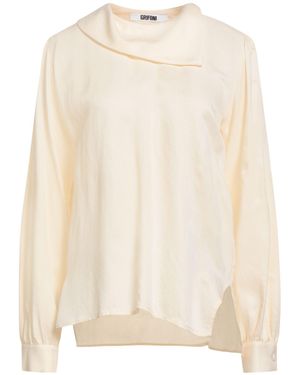 Grifoni Cream Top Cupro, Viscose - Natural
