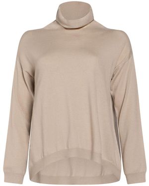 Aragona Taupe Turtleneck Merino Wool - Natural