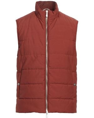 Eleventy Rust Vest Wool, Polyamide - Red