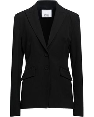 Erika Cavallini Semi Couture Blazer Polyester, Viscose, Elastane - Black