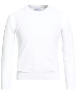 Alpha Studio Jumper Cotton, Polyester - White